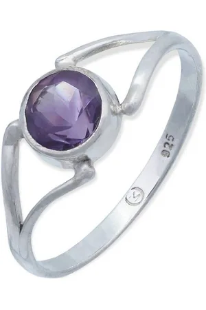 mantraroma Silberring TEKILI rund aus 925 Silber mit Amethyst facettiert (Ring mit Schmuckbeutel), Damenring aus 925er Silber - Verkäufer: