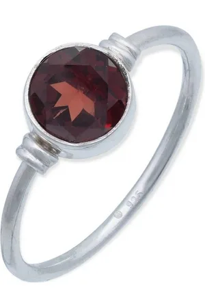 mantraroma Silberring TOLU aus 925 Silber mit Granat facettiert (Ring mit Schmuckbeutel), Damenring aus 925er Silber - Verkäufer: