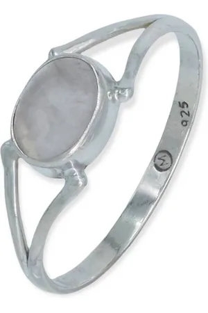 mantraroma Silberring TEKILI oval aus 925 Silber mit Rosenquarz (Ring mit Schmuckbeutel), Damenring aus 925er Silber - Verkäufer: