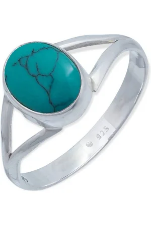 mantraroma Silberring HARDIN aus 925 Silber mit Türkis (Ring mit Schmuckbeutel), Damenring aus 925er Silber - Verkäufer: