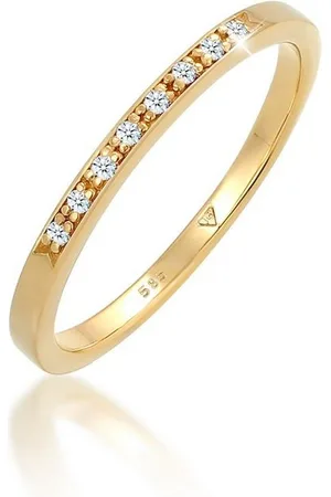 Elli DIAMONDS Verlobungsring Bandring Verlobung Diamant (0.04 ct) 585 Gelbgold - Verkäufer: JULIE & GRACE GmbH
