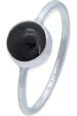 mantraroma Silberring SAMA rund aus 925 Silber mit Onyx (Ring mit Schmuckbeutel), Damenring aus 925er Silber - Verkäufer: