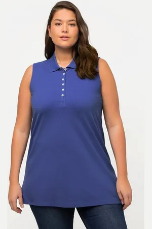 Ulla Popken Poloshirt Polotop Regular Polokragen ärmellos - Verkäufer: Popken Fashion Group