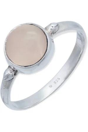 mantraroma Silberring HANA aus 925 Silber mit Rosenquarz (Ring mit Schmuckbeutel), Damenring aus 925er Silber - Verkäufer: