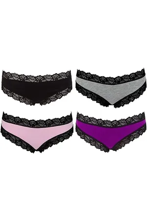 AvaMia Panty 6er Pack Hipster mit Spitze uni Panty French Knickers Damen Teen Spitze uni Panty French Knickers Damen Teen Panty - Verkäufer: PEROYORK