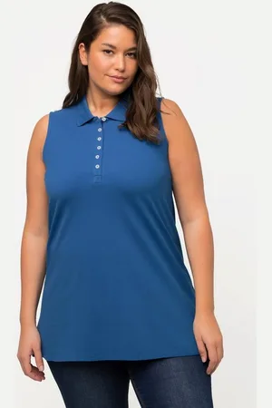 Ulla Popken Poloshirt Polotop Regular Polokragen ärmellos - Verkäufer: Popken Fashion Group