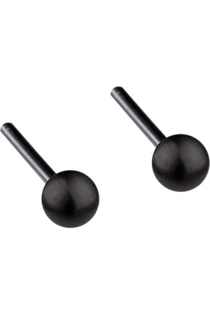 ERNSTES Paar Ohrstecker Ohrringe Kugeln Edelstahl schwarz - Verkäufer: Schmuck-Uhren-Trends