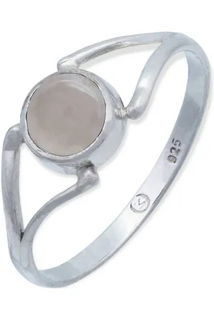 mantraroma Silberring TEKILI rund aus 925 Silber mit Rosenquarz (Ring mit Schmuckbeutel), Damenring aus 925er Silber - Verkäufer: