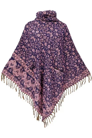 GURU-SHOP Langjacke Poncho Hippie chic, langer Paisley Poncho mit.. - Verkäufer: