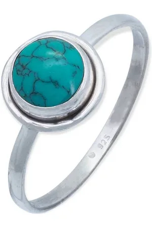 mantraroma Silberring HULETTI aus 925 Silber mit Türkis (Ring mit Schmuckbeutel), Damenring aus 925er Silber - Verkäufer: