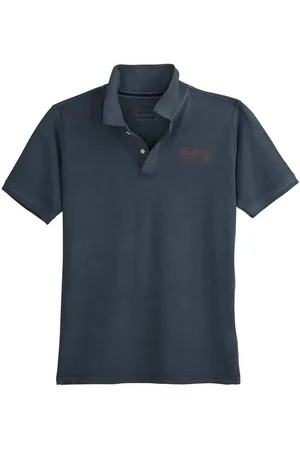 Redfield Poloshirt Used Look Poloshirt Übergröße bedruckt - Verkäufer: bigtex