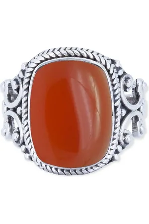 mantraroma Silberring SERAPANA aus 925 Silber mit Karneol (Ring mit Schmuckbeutel), Damenring aus 925er Silber - Verkäufer: