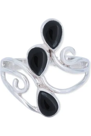 mantraroma Silberring SIDISTI aus 925 Silber mit Onyx (Ring mit Schmuckbeutel), Damenring aus 925er Silber - Verkäufer: