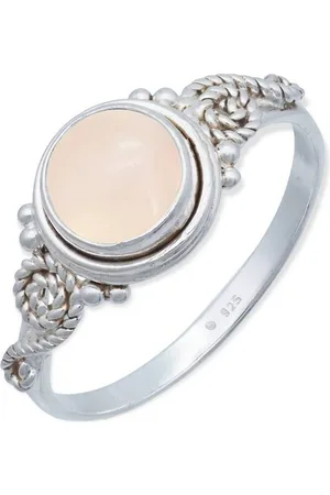 mantraroma Silberring WATU aus 925 Silber mit Rosenquarz (Ring mit Schmuckbeutel), Damenring aus 925er Silber - Verkäufer: