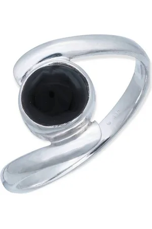 mantraroma Silberring SAMAYA aus 925 Silber mit Onyx (Ring mit Schmuckbeutel), Damenring aus 925er Silber - Verkäufer: