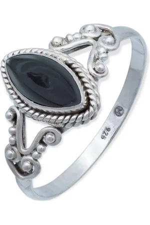 mantraroma Silberring NOBALA aus 925 Silber mit Onyx (Ring mit Schmuckbeutel), Damenring aus 925er Silber - Verkäufer: