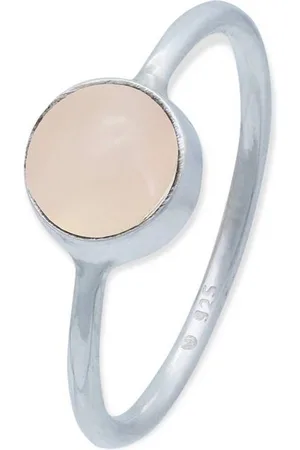 mantraroma Silberring SAMA rund aus 925 Silber mit Rosenquarz (Ring mit Schmuckbeutel), Damenring aus 925er Silber - Verkäufer: