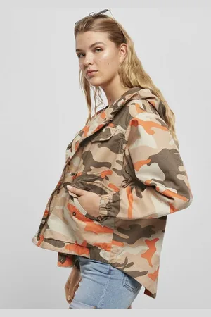 Urban classics Allwetterjacke Damen Ladies Oversized Camo Parka Jacket (1-St)