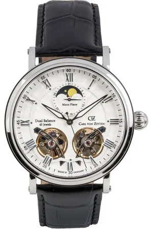 CARL VON ZEYTEN Automatikuhr Murg CVZ0054SLSR, Armbanduhr, Mechanische Uhr, Herren, Datum, Mondphase, Made in Germany