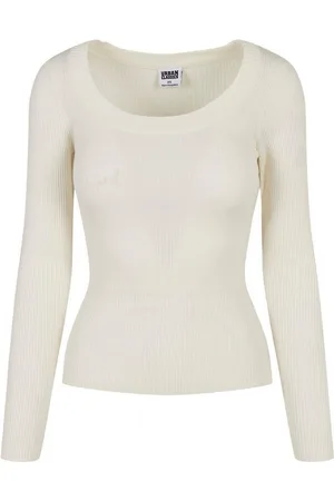 Urban classics Rundhalspullover Damen Ladies Wide Neckline Sweater (1-tlg)