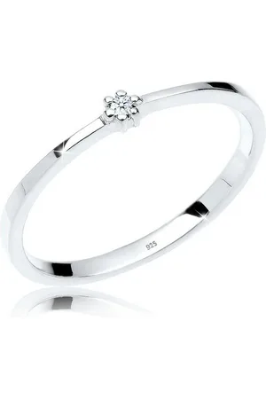 Elli DIAMONDS Verlobungsring Diamant Weiß Brillantschliff (0.015 ct) 925 Sterling Silber - Verkäufer: JULIE & GRACE GmbH