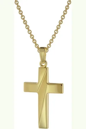 trendor Kette mit Anhänger mit Kreuz-Anhänger für Gold auf Silber - Verkäufer: uhrcenter