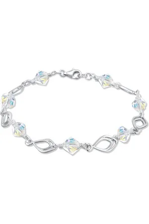 Elli Armband Kristalle Perlen 925 Silber, Feder - Verkäufer: JULIE & GRACE GmbH