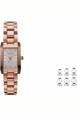 Emporio Armani Quarzuhr Armani Armbanduhr Damenuhr AR0361 Ø 20 mm Rosé Edelstahl Gliederarmban - Verkäufer: woolloom