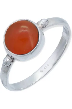 mantraroma Silberring HANA aus 925 Silber mit Karneol (Ring mit Schmuckbeutel), Damenring aus 925er Silber - Verkäufer: