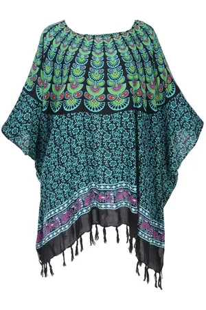 GURU-SHOP Longbluse Kaftan, Ibiza-StyleTunika, Boho Bluse, Damen.. alternative Bekleidung - Verkäufer: