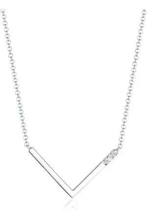 Elli DIAMONDS Kette mit Anhänger V-Kette mit Dreieck Diamant (0.045 ct) 925 Sterling Silber, Dreieck - Verkäufer: JULIE & GRACE GmbH