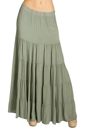 CASPAR Faltenrock RO020 langer eleganter Damen Maxi Sommer Rock - Verkäufer: & SIKORA