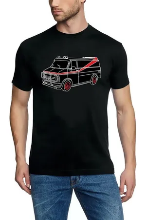 Coole-Fun-T-Shirts Print-Shirt A-TEAM Van Bus T-Shirt Schwarz S M L XL XXL 3XL - Verkäufer: