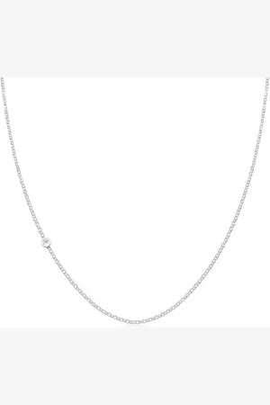 Elli DIAMONDS Kette mit Anhänger Solitär Diamant Brillantschliff (0,03 ct) 925 Sterling Silber - Verkäufer: JULIE & GRACE GmbH