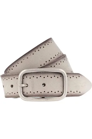 Mustang Ledergürtel Robustes, genarbtes Rindsleder mit Lochstanzung, 3,5 cm
