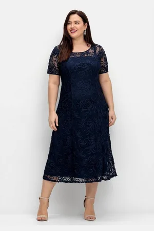 Sheego Abendkleid Große Größen mit dekorativen Zierborten