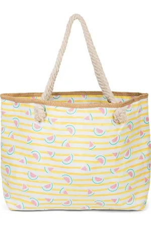 styleBREAKER Strandtasche Strandtasche mit Streifen und Melone Print (1-tlg) - Verkäufer: