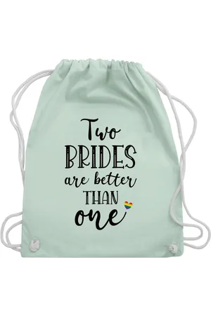 Shirtracer Turnbeutel Two brides are better than one Pärchen Geschenke Lesben Lesbian relati, JGA Junggesellenabschied Frauen - Verkäufer:
