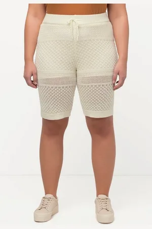 Ulla Popken Bermudas Häkel-Bermuda Elastikbund gefüttert Bindeband - Verkäufer: Popken Fashion Group