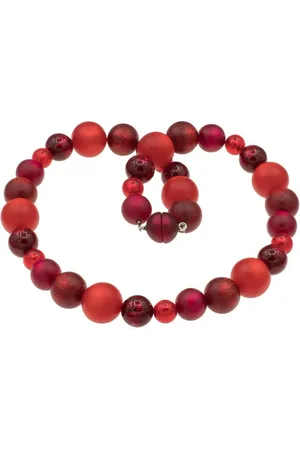 Bella Carina Perlenkette Kette mit Polaris und Murano Glas Perlen rot, mit Polaris Perlen und Murano Glas Perlen - Verkäufer: