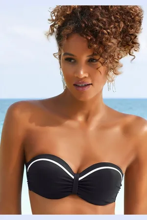 vivance collection Bügel-Bandeau-Bikini-Top Lorena, mit kontrastfarbenem Piping