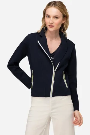 Laurasøn Sommerjacke Biker-Jacke Sweat Revers Zipper Langarm - Verkäufer: Popken Fashion Group