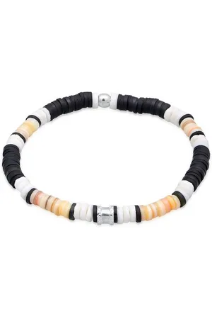 Kuzzoi Bead-Armband-Set Herren Heishi Fimo Beads Vintage Surfer 925 Silber, Heishi Beads - Verkäufer: JULIE & GRACE GmbH