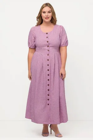 Ulla Popken Dirndl Kleid Bubble-Qualität Vichykaro Rundhals Halbarm - Verkäufer: Popken Fashion Group