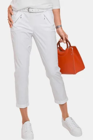 GOLDNER 7/8-Caprijeans Lässige Chinohose mit weichem Peach-Finish - Verkäufer: