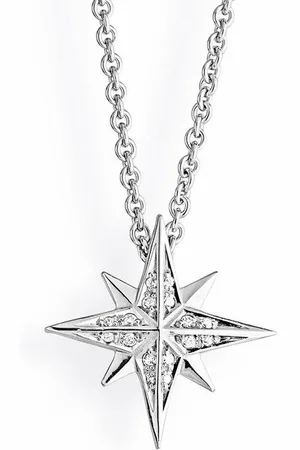 HEARTBREAKER Kettenanhänger Windrose, kleiner Stern Anhänger Silber mit Zirkoniapaveé LD WR 33 - Verkäufer: Schmuck-Uhren-Trends