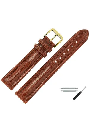 MARBURGER Uhrenarmband 18mm Leder Eidechse (Teju) Schuppung - Verkäufer: