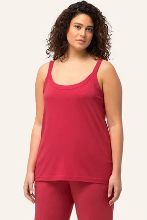 Ulla Popken Longtop Spaghettitop Rundhals Modalmix ärmellos - Verkäufer: Popken Fashion Group