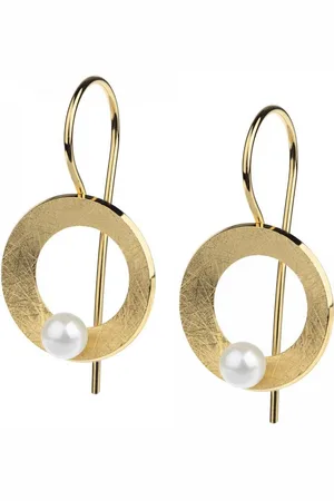 ERNSTES Paar Ohrhänger Edelstahl goldfarben mit Süßwasser-Perle E622 - Verkäufer: Schmuck-Uhren-Trends