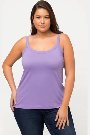 Ulla Popken Longtop Spaghettitop Rundhals Modalmix ärmellos - Verkäufer: Popken Fashion Group